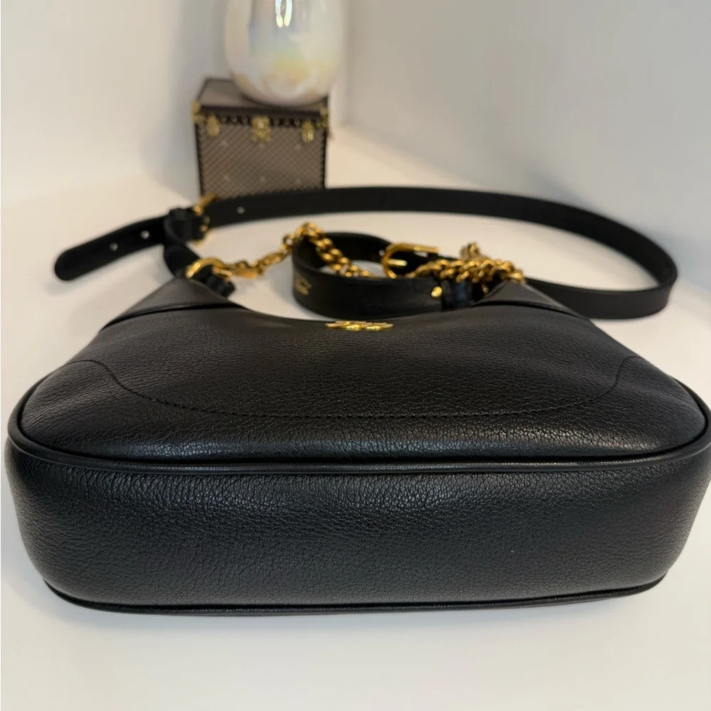 🎀GUCCI Black Small Double G Aphrodite Shoulder Bag - Picture 12 of 16